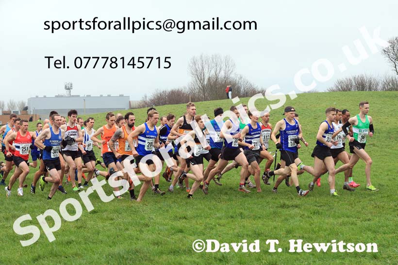 Senior mens 2023 North Eastern Cross Country Champs., Temple Park, South Shields. Photo: David T. Hewitson/Sports for All Pics
